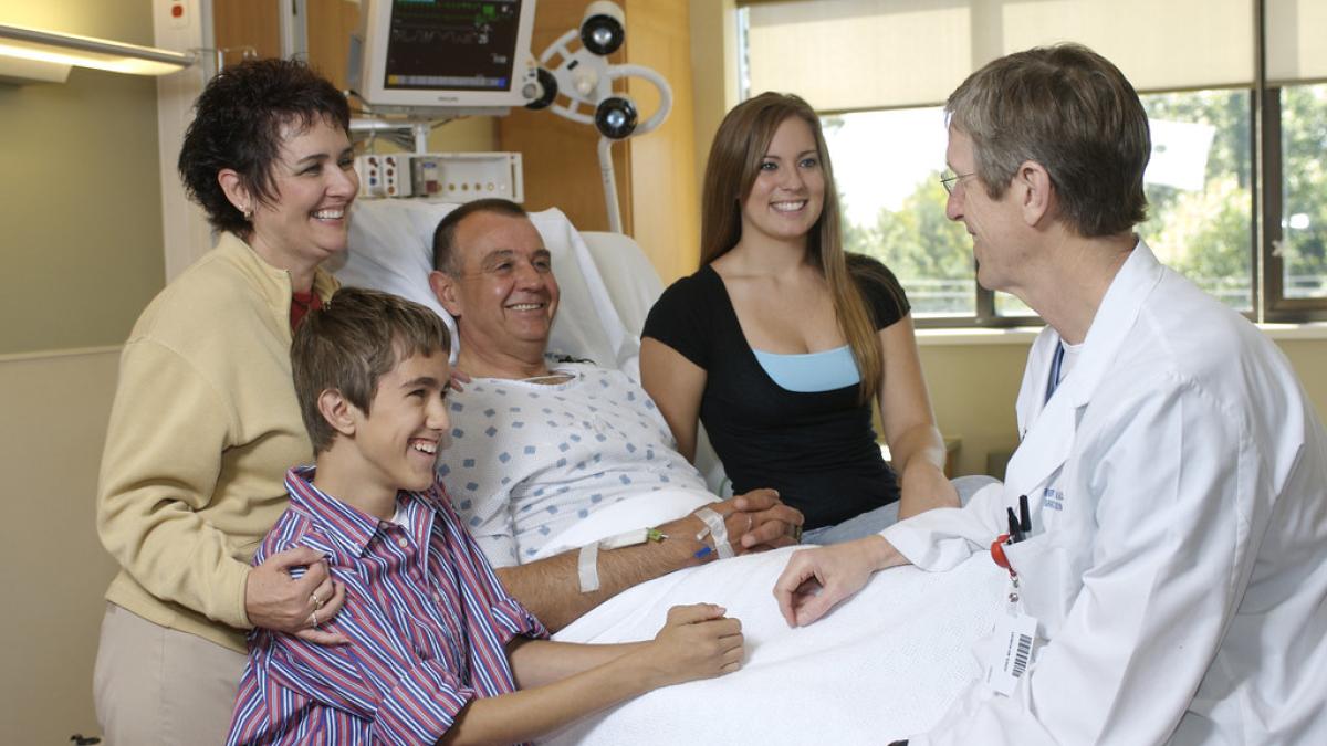 Family meeting with doctor