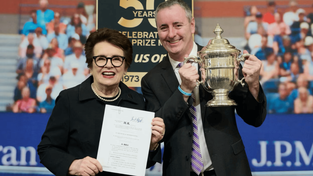 Billie Jean King and Congressman Brian Fitzpatrick