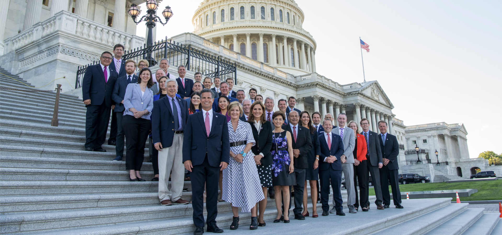 Problem Solvers Caucus Members in front of the US Capitol