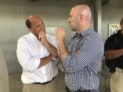 Gonzalez and Reed talking at the border