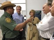 members speaking with border patrol