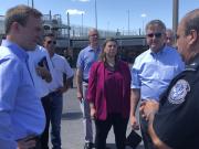 Members discussing the border crossing