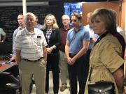 Members gathering to listen to border patrol